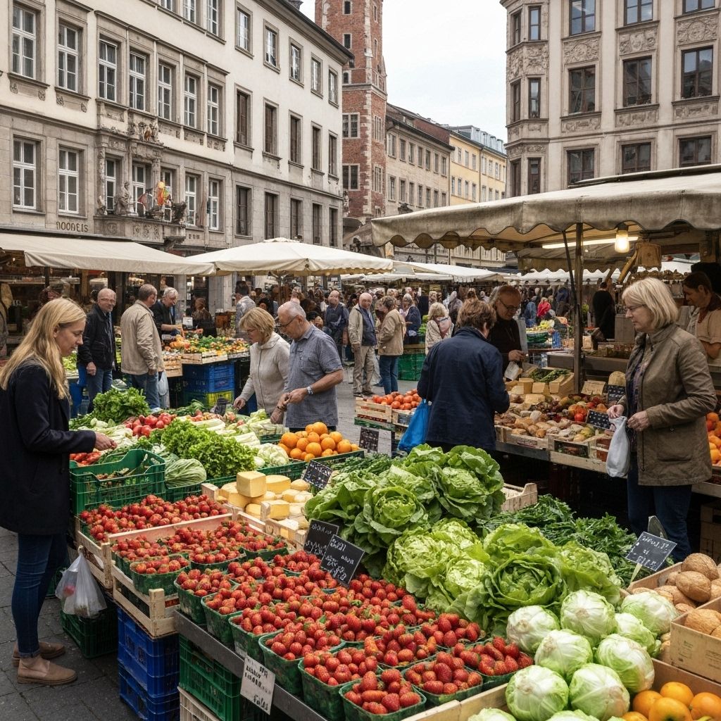 Viktualienmarkt food market in Munich